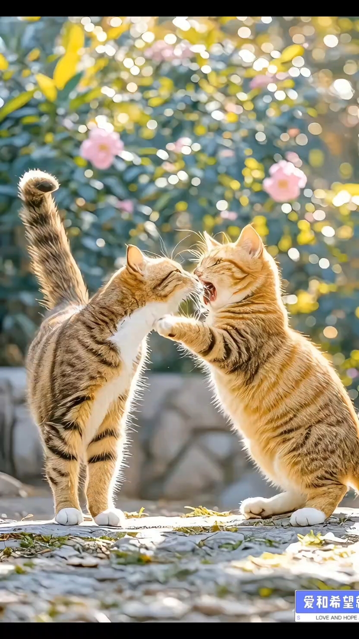 一对情侣可爱的小猫咪