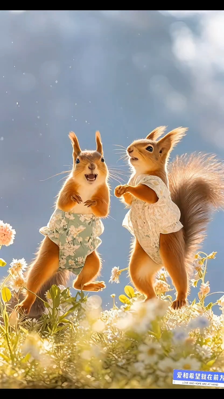 松鼠跳舞,可认真了