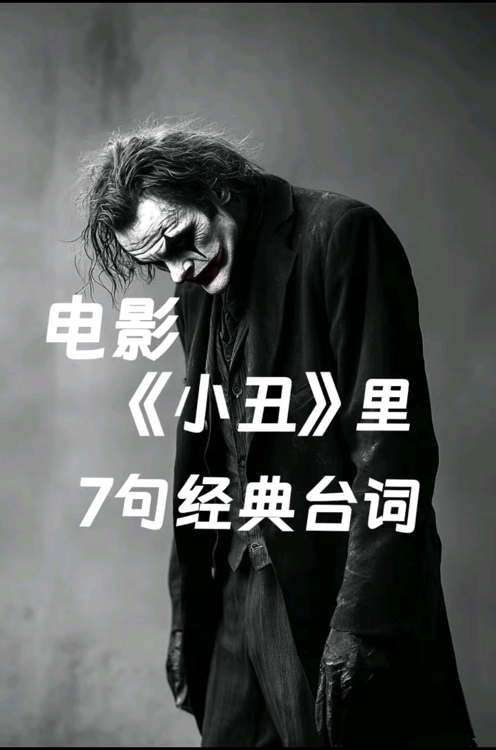 小丑的经典台词,看完后醍醐灌顶