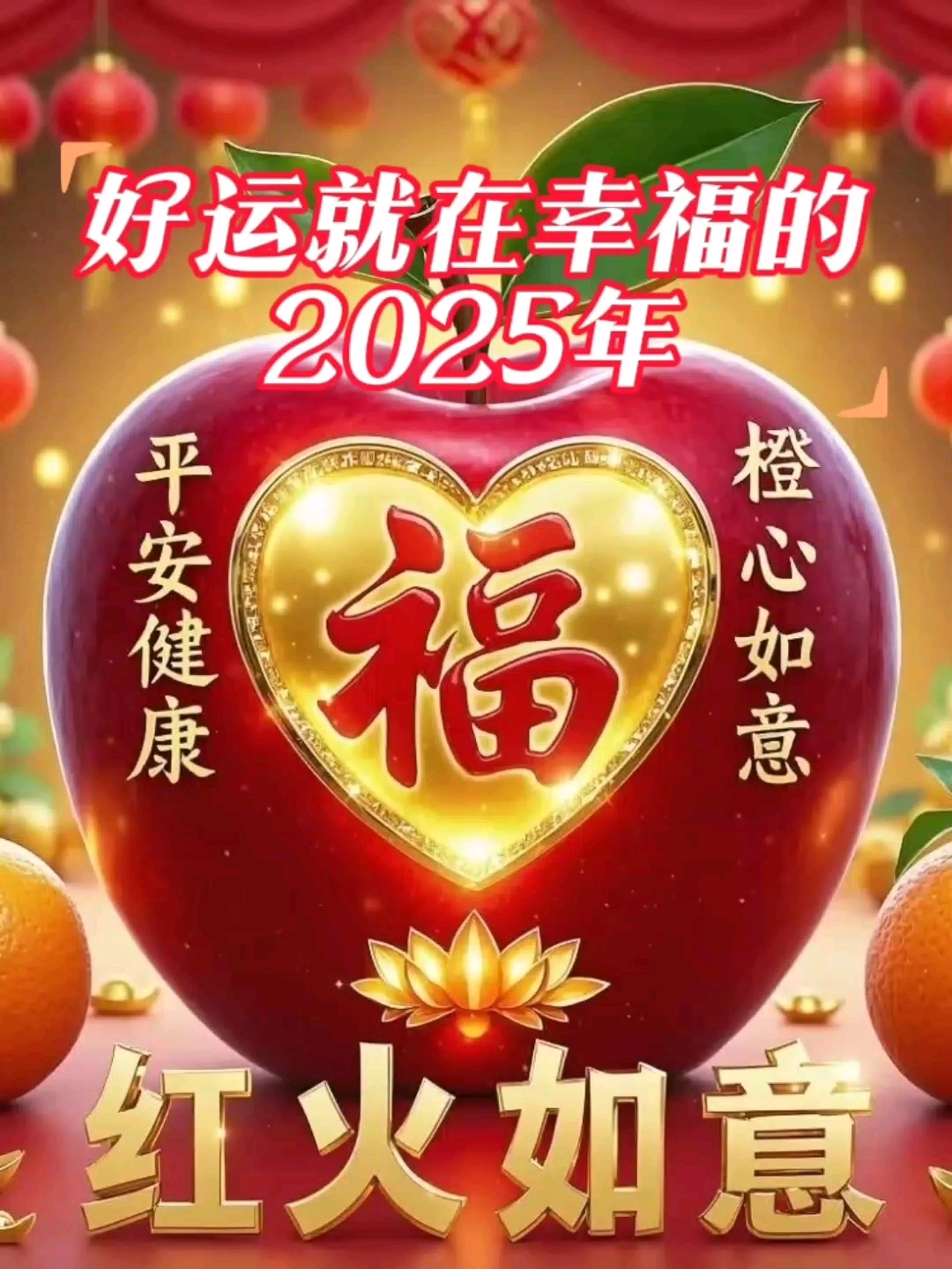 好运就在幸福吉祥的2025年,红火如意,好事发生,富贵平安