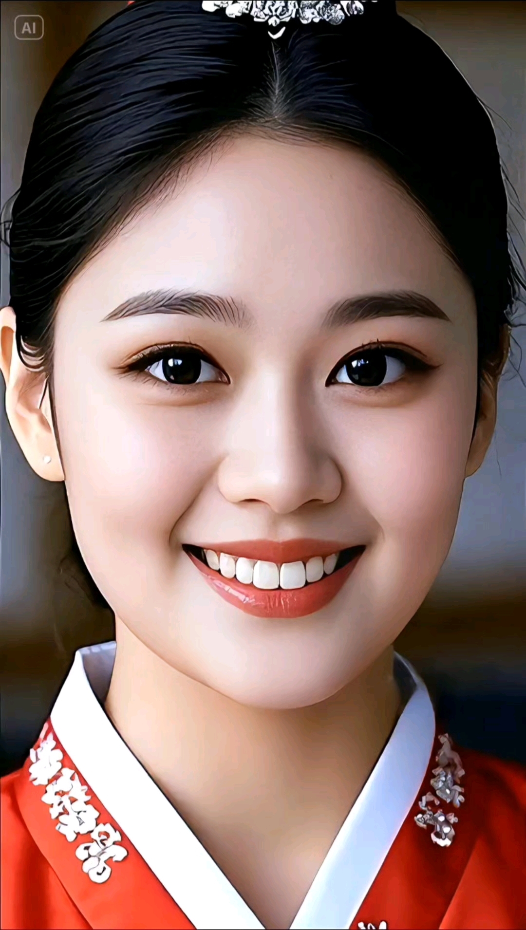 古典东方美人,笑容灿烂,尽显优雅之美#气质美女#颜值