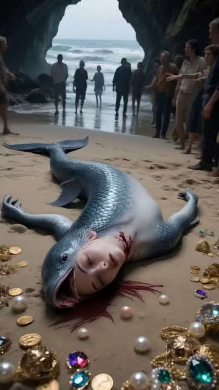 山洞中发现一只美人鱼