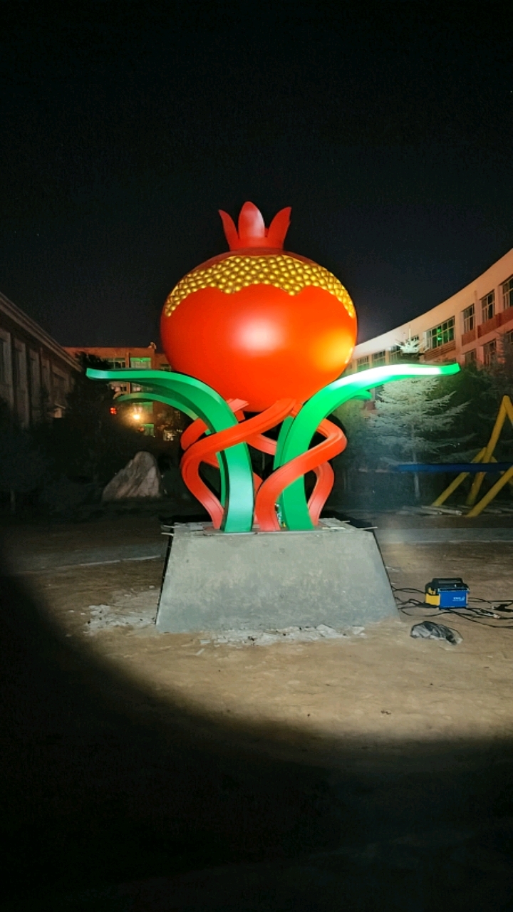 陕西石榴之乡不锈钢石榴雕塑