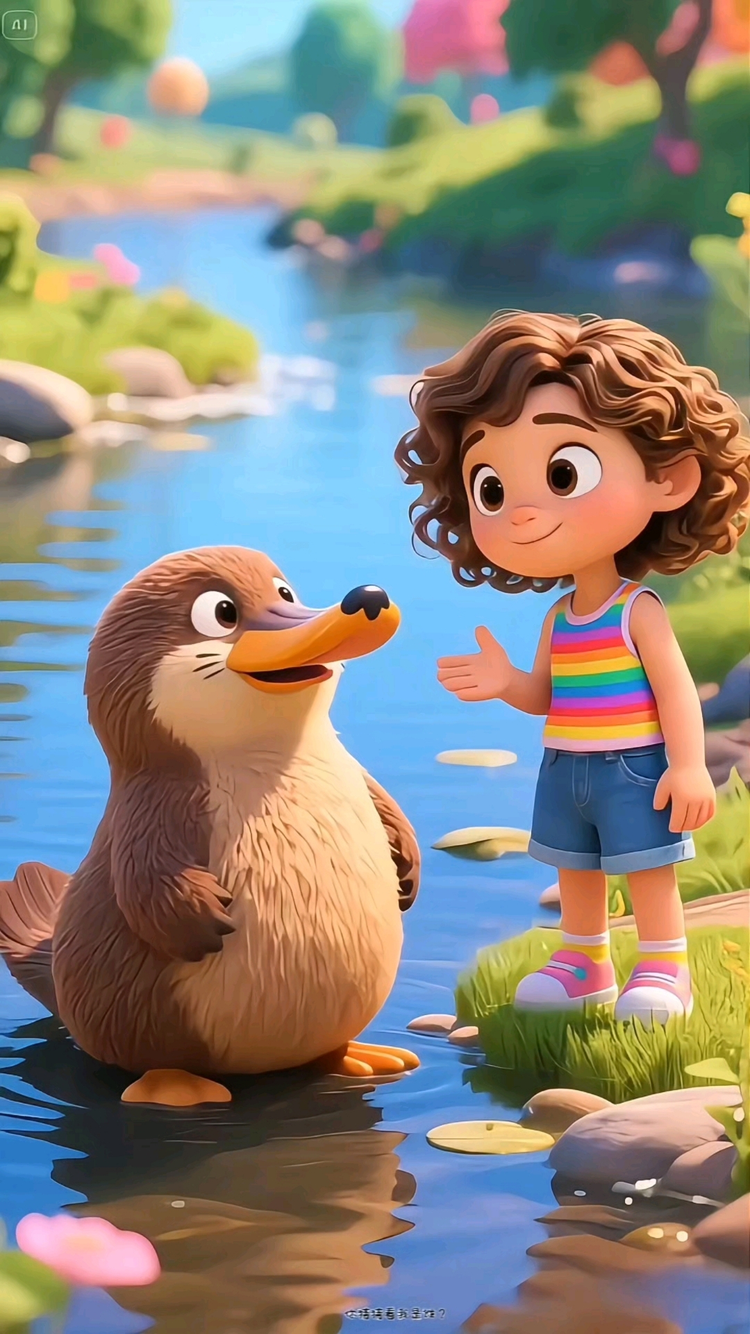 小女孩认识鸭嘴兽