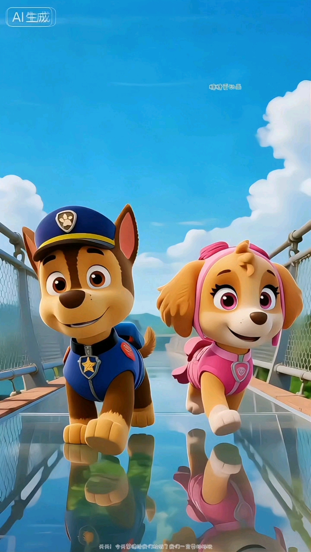 天天和阿奇掉下去了