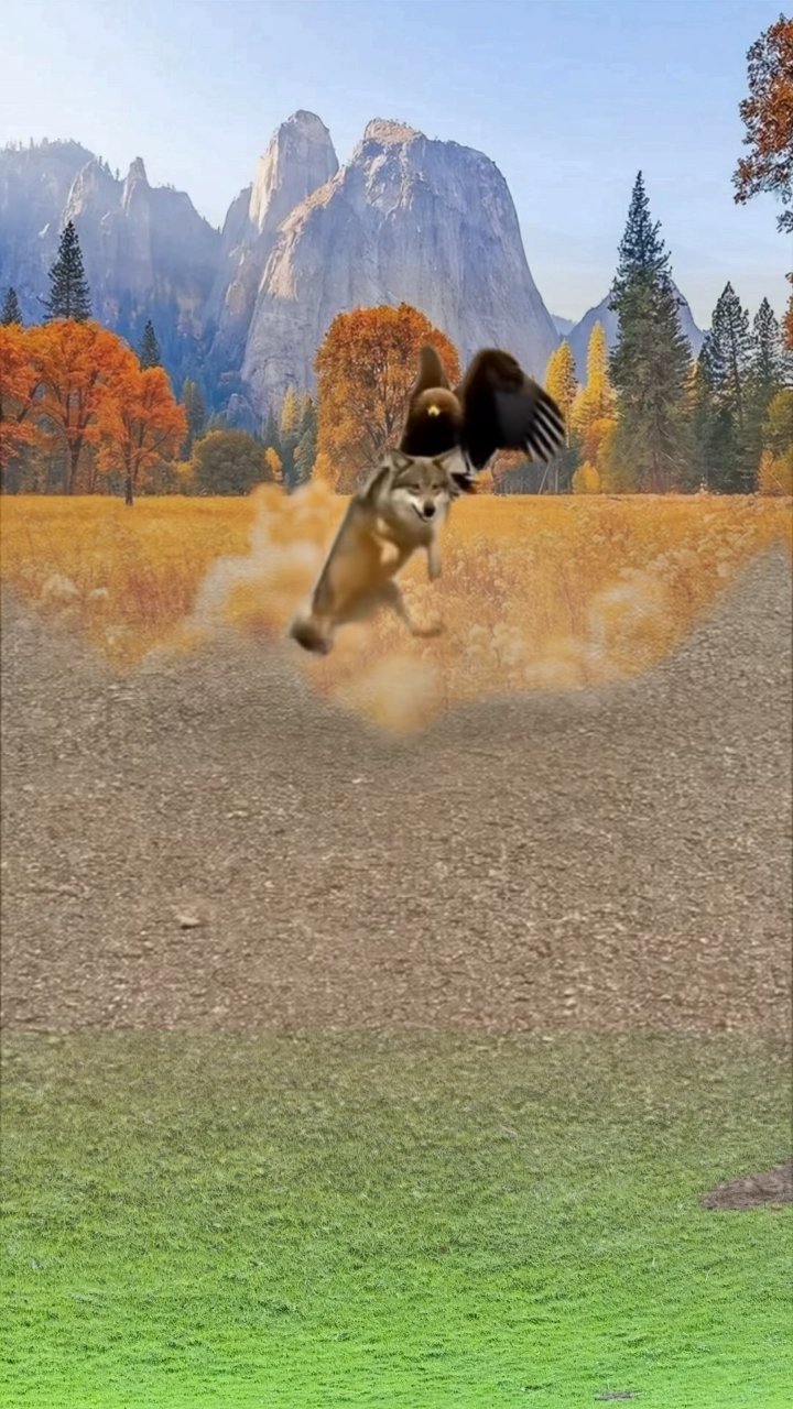 老鹰斗恶犬:勇气与实力的较量