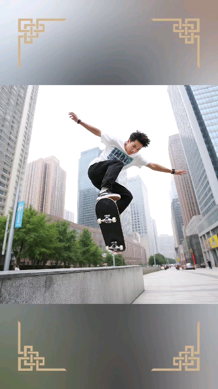 街头滑板挑战,展现青春的无限可能