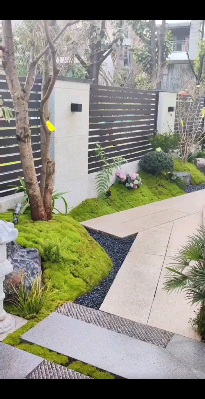 别墅庭院地铺石#园林庭院精仿做旧老石板