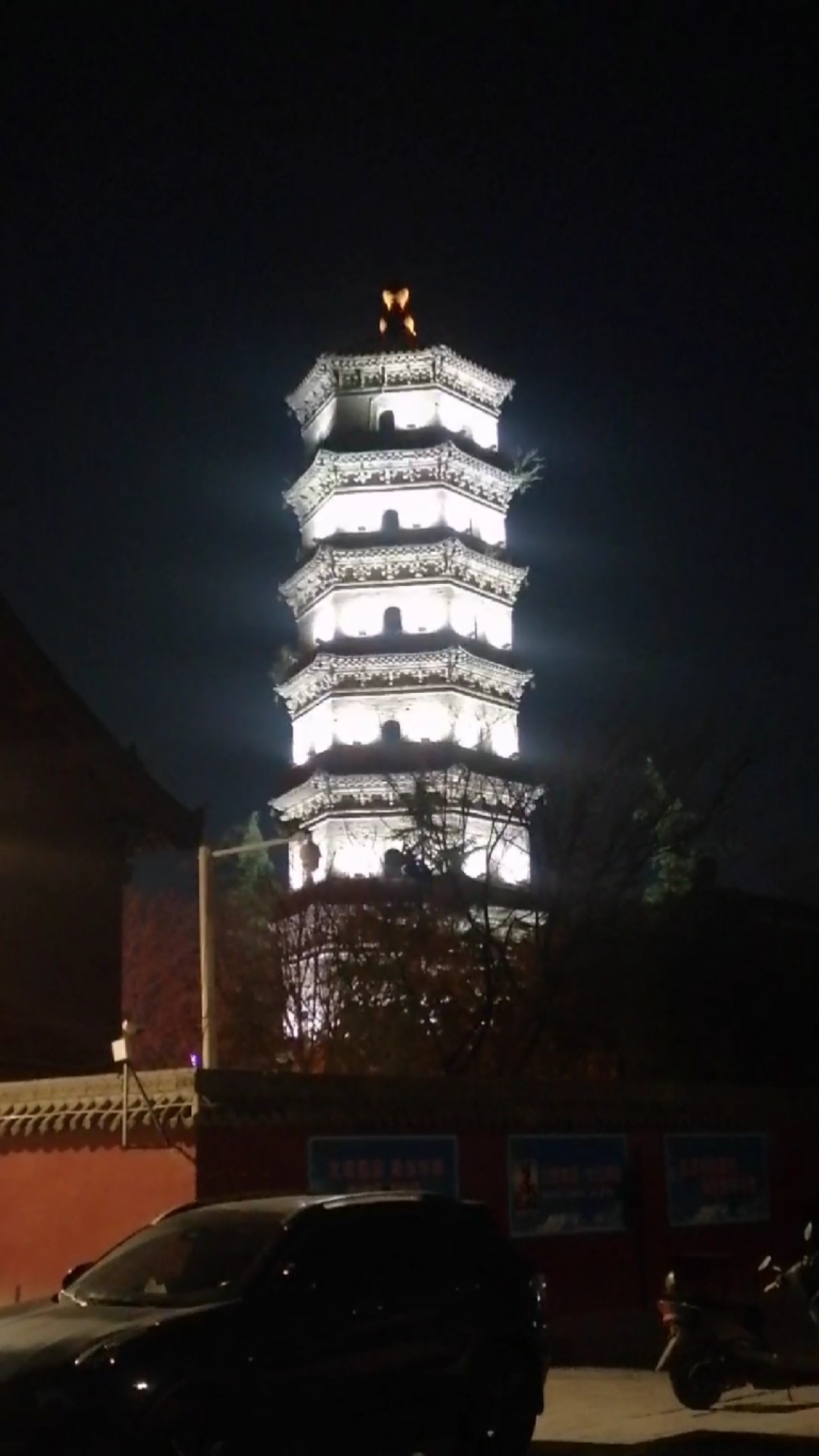 延津大觉寺万寿塔夜景