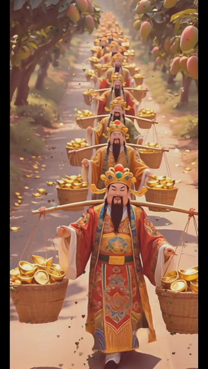 财神送财,财源滚滚,财运亨通,富贵吉祥