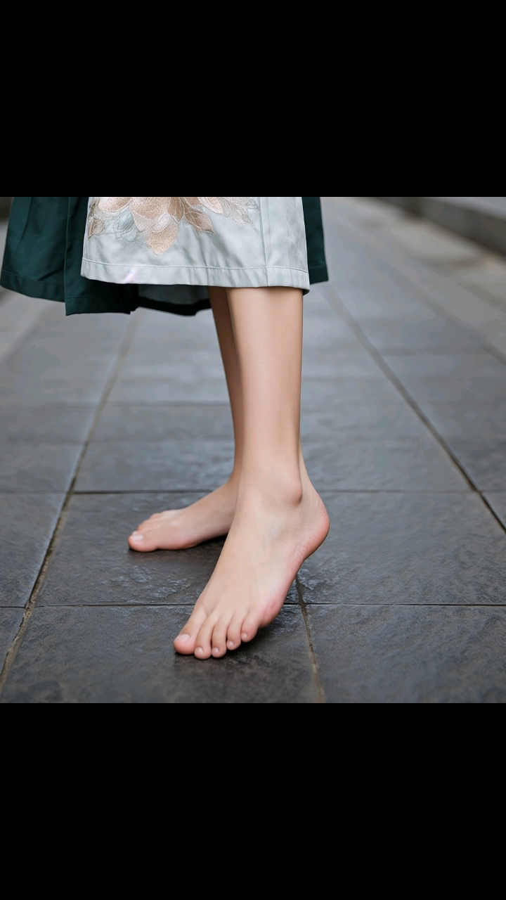 光着脚丫,穿着汉服,走在古街上,身心感受古往今来,真的很神奇