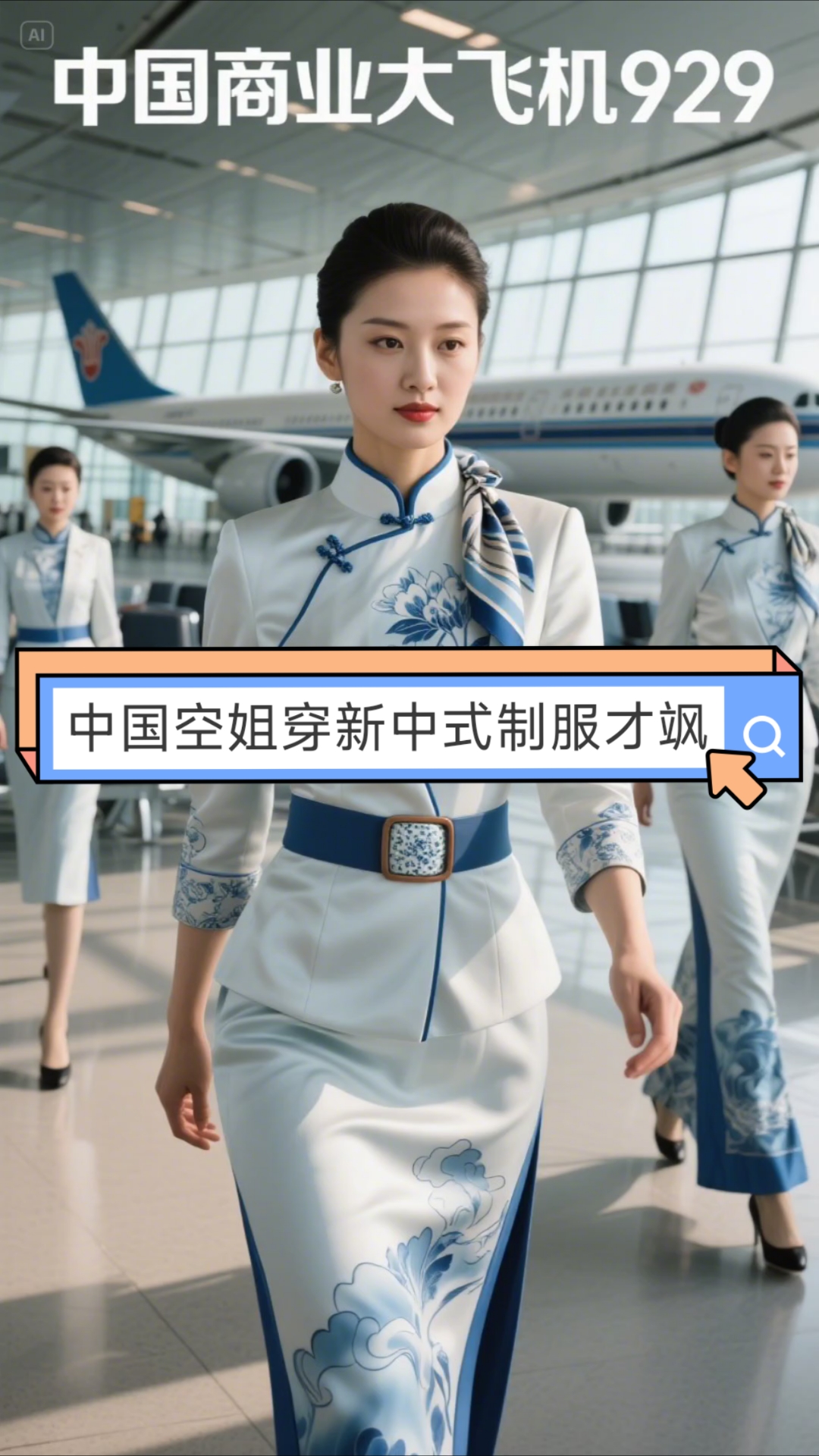 中国大飞机,中国空姐,新中式制服,缺一不可