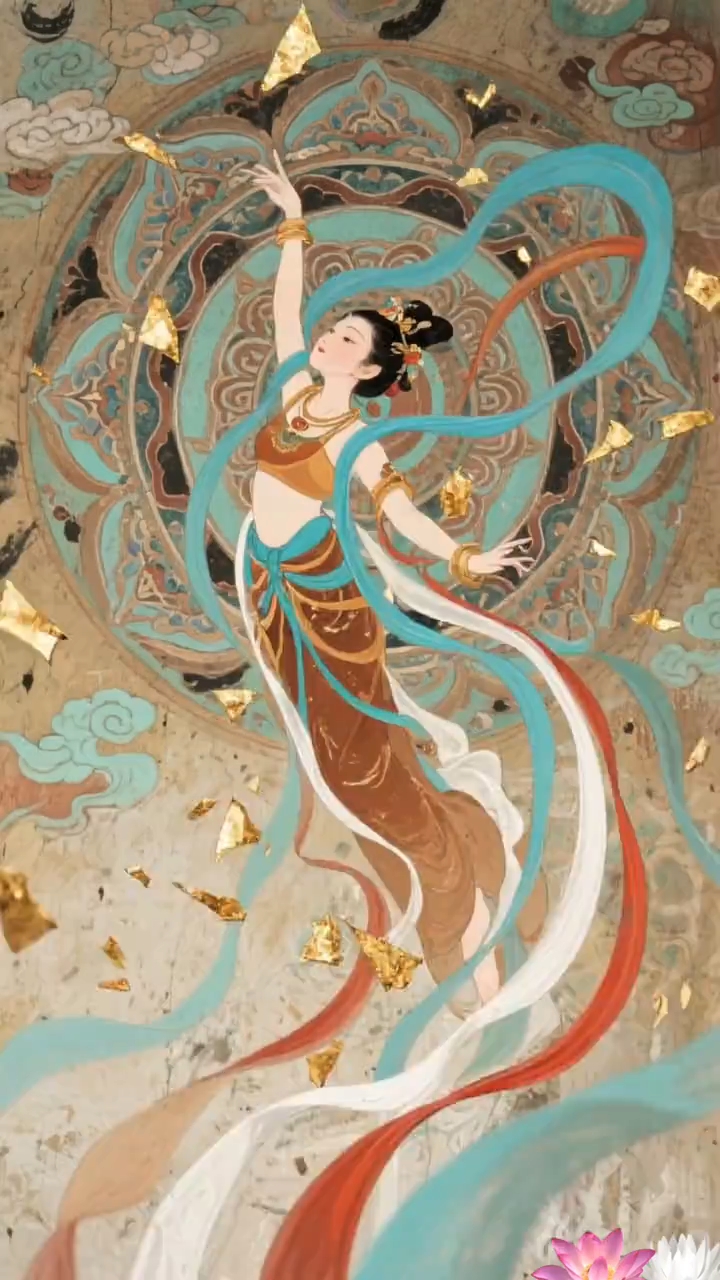 《星夜飞天舞》#敦煌飞天#飞天#神话#ai动画