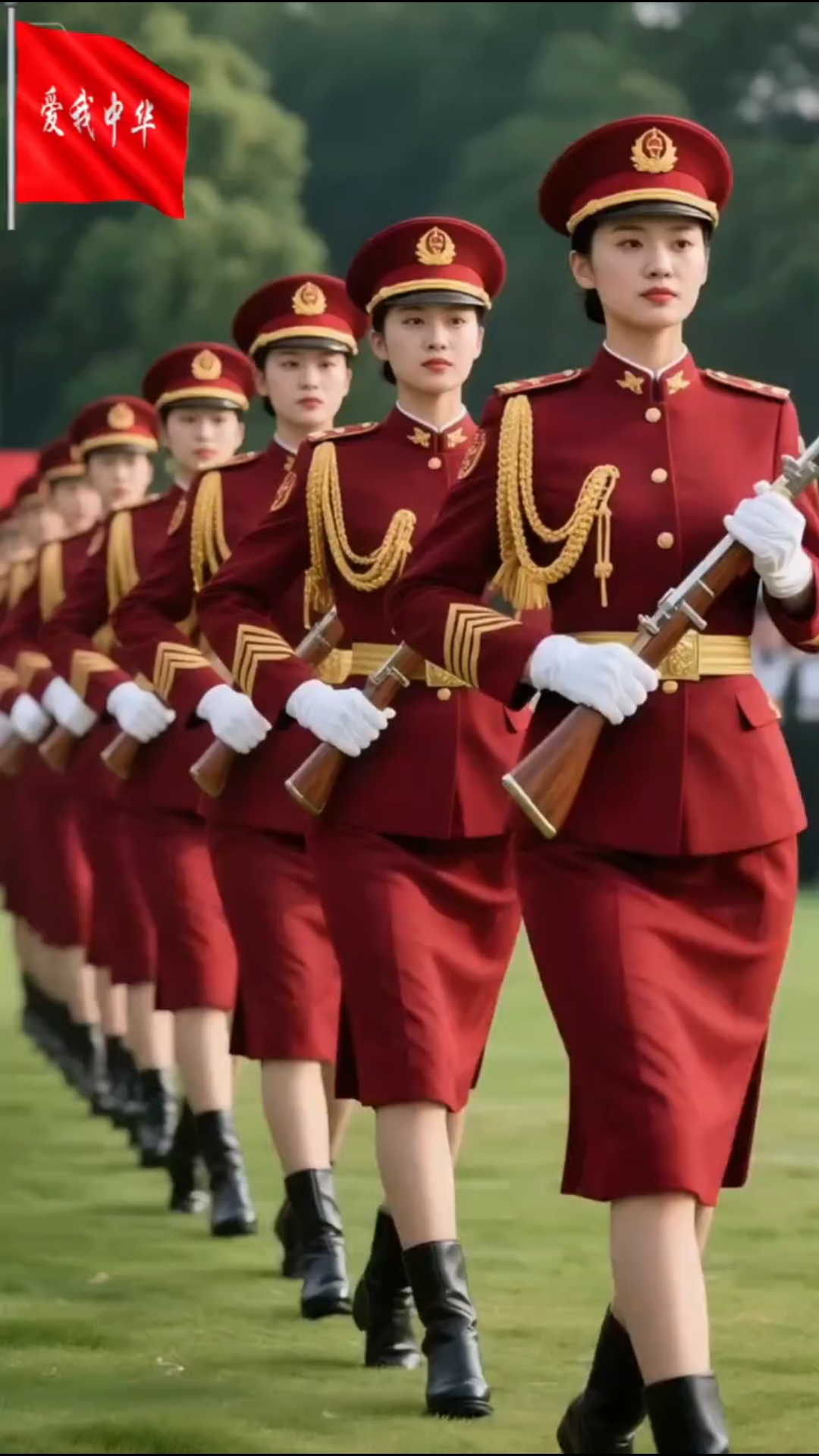 中国女兵风采!
