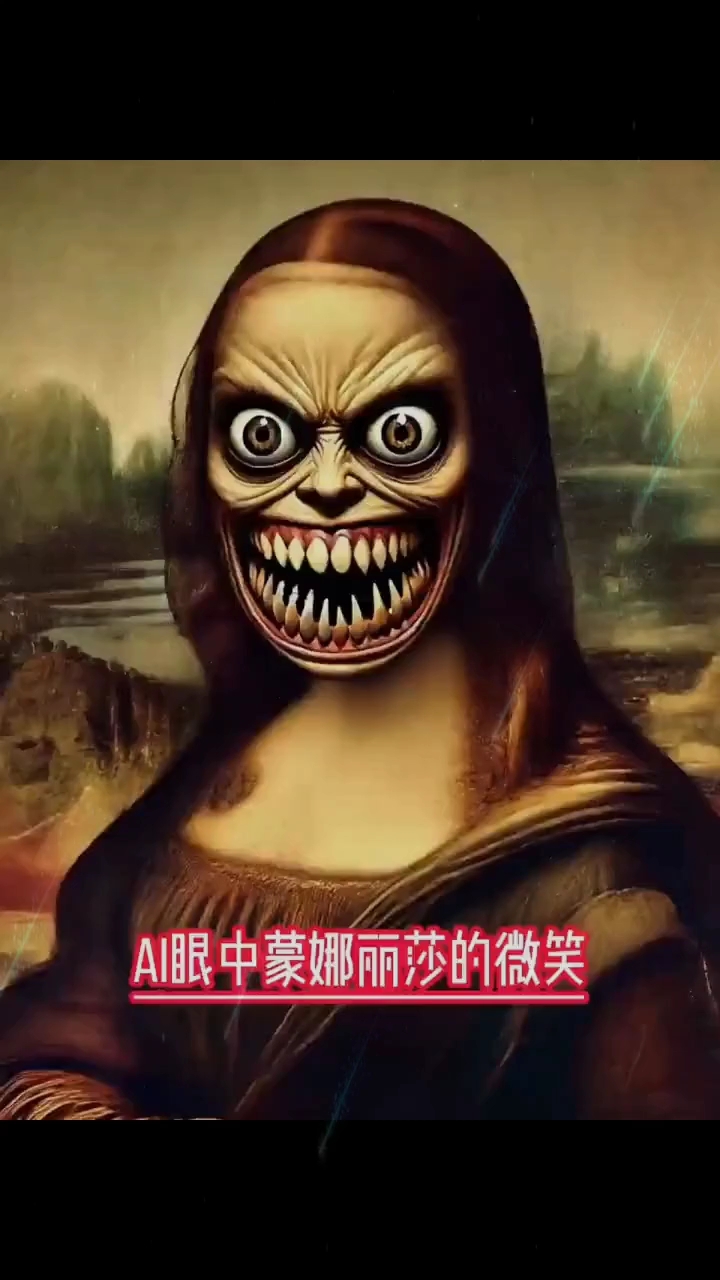 ai眼中的恐怖微笑蒙娜丽莎,有没有吓到你