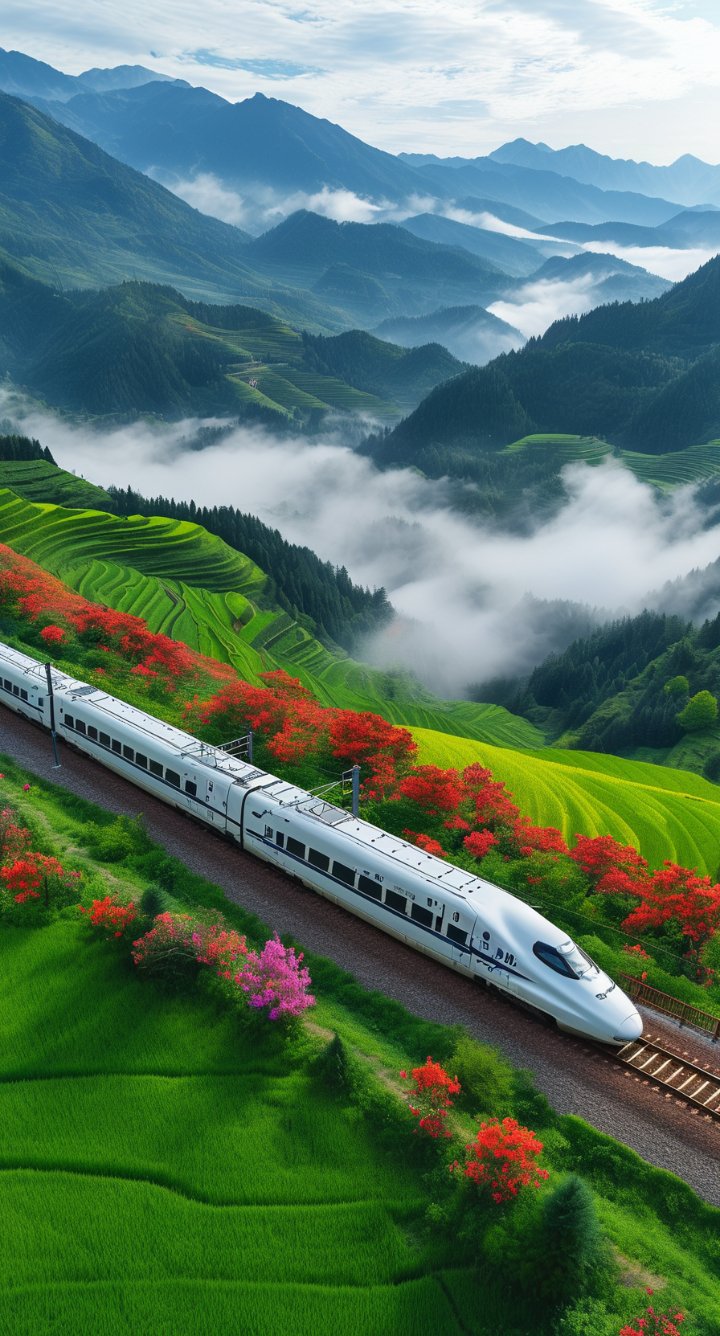 坐着高铁看风景