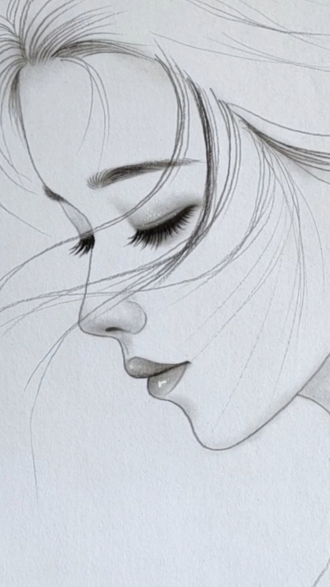 唯美人像素描 喜欢的支持哦