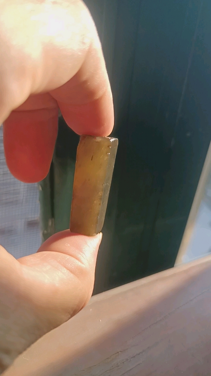 寿山石艾叶绿老印章,难得一见.