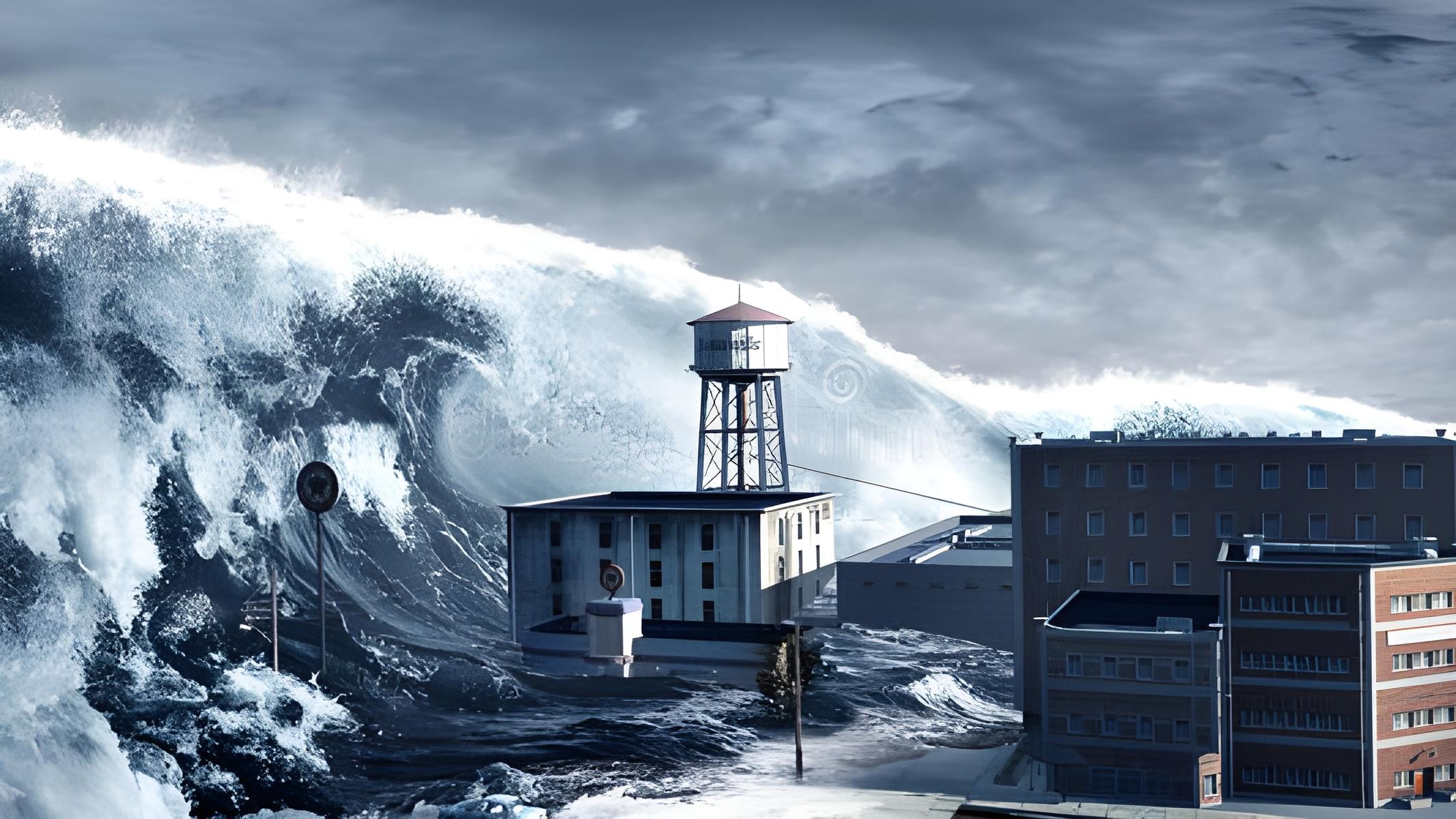 智利大海啸图片