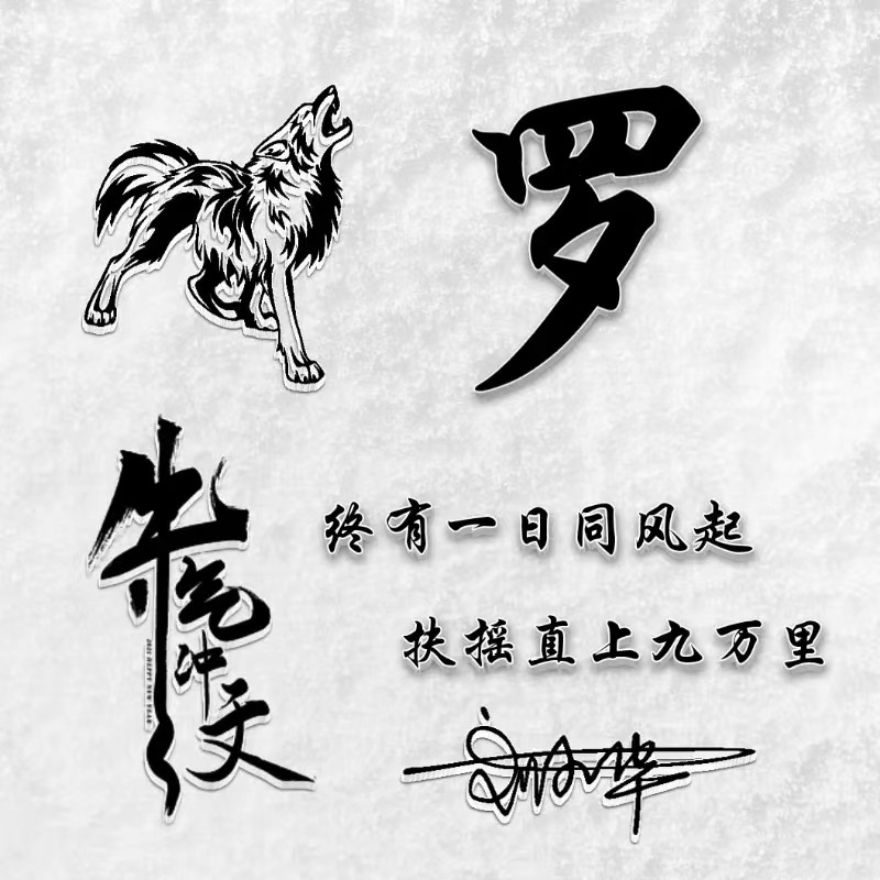 你的微信头像该换了,风生水起3d个性连笔个性签名头像,请查收