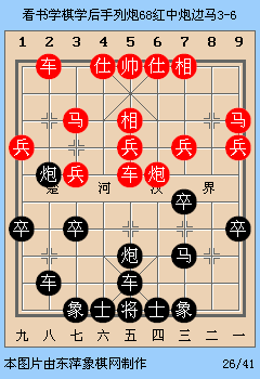 动态棋谱 后手列炮布局(68)胡荣华开创的布局分支红中炮边马3