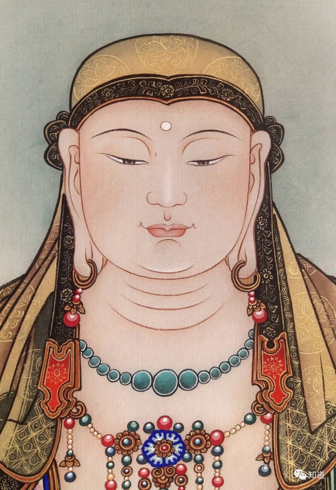 知道书画丨郑小语佛画 《地藏菩萨》