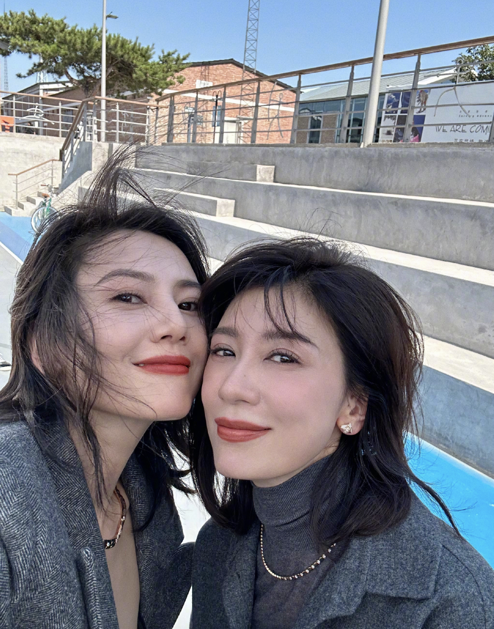 梦回《倚天屠龙记》!48岁贾静雯43岁高圆圆晒合影,美得像双胞胎