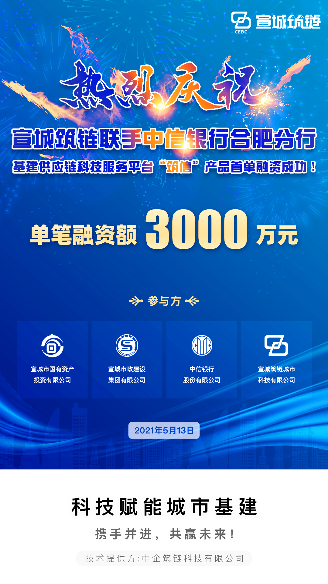 中企筑链全国首笔全线上化"筑信"融资业务落地!