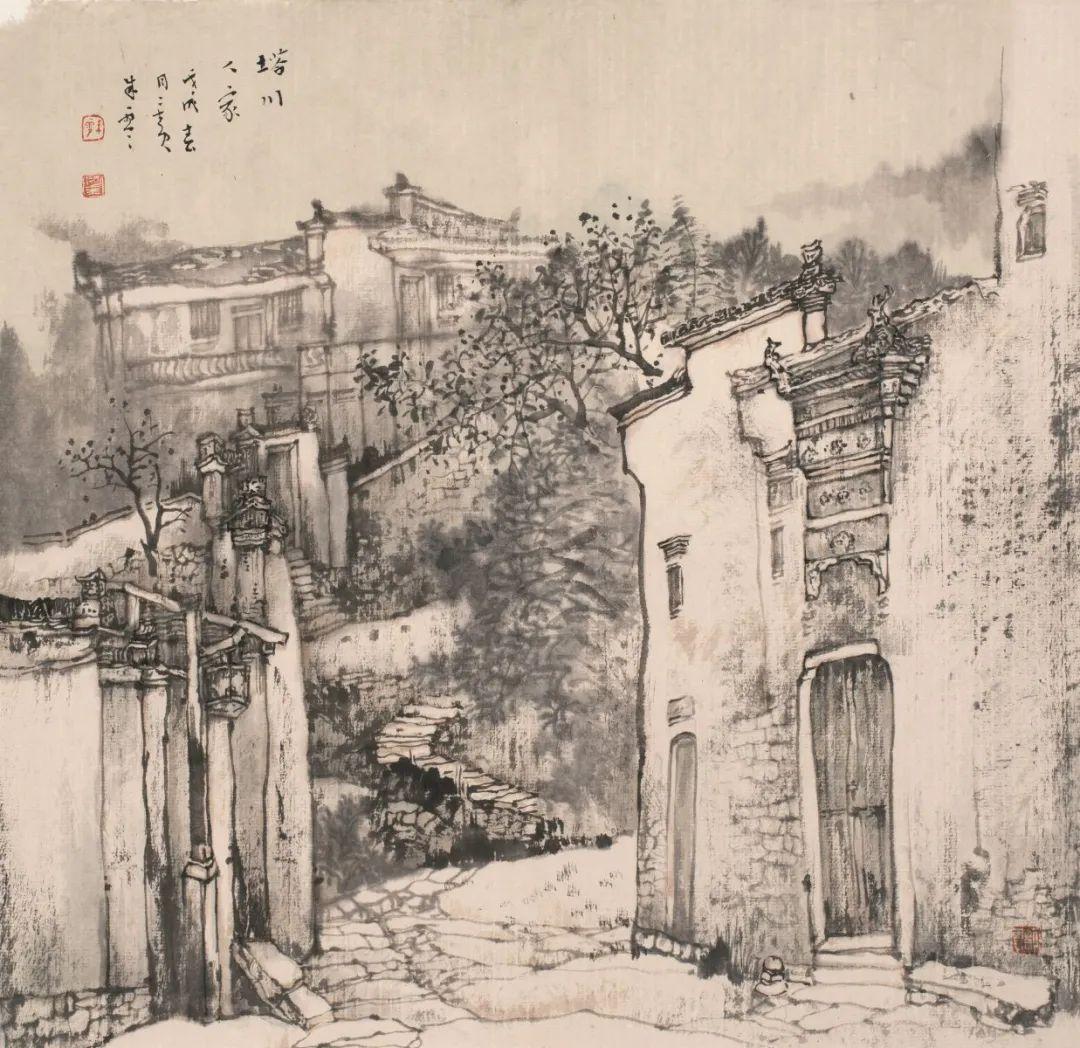 「津门网」朱零山水画|构图清逸,墨色淡雅