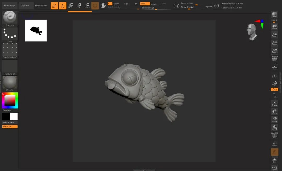 在zbrush和substance 3d中制作风格化的渔网材质