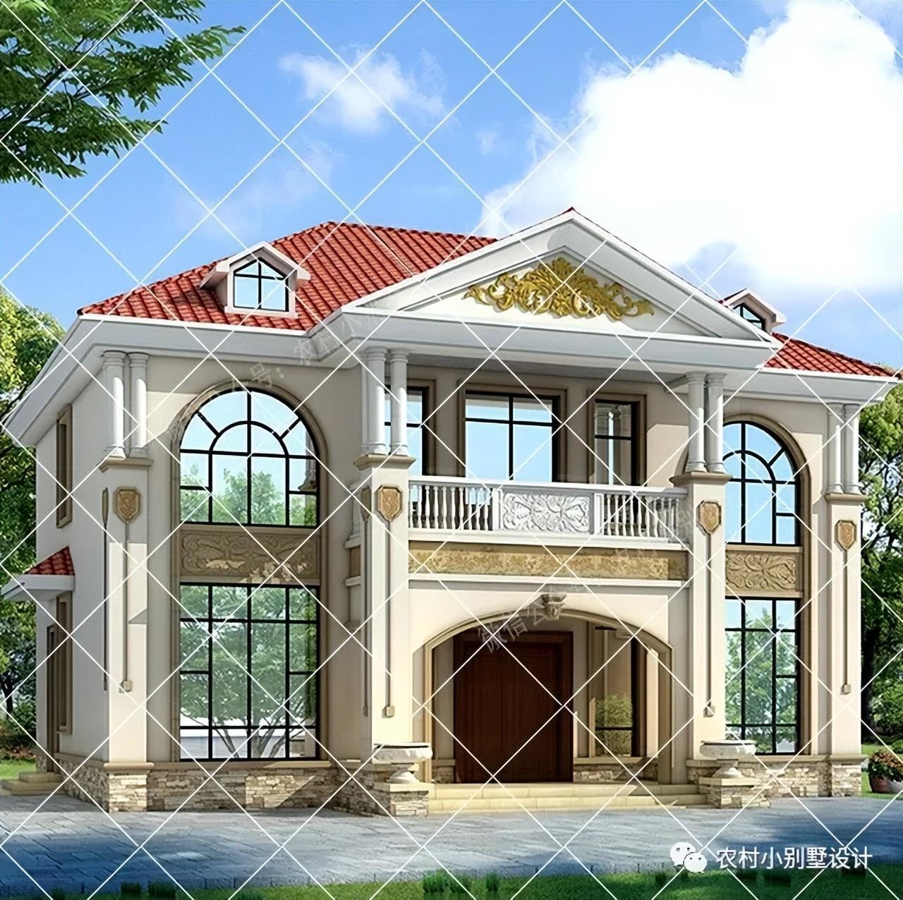 最新16套欧式二层小别墅,回乡建一栋欧式小别墅,二层自建房就好
