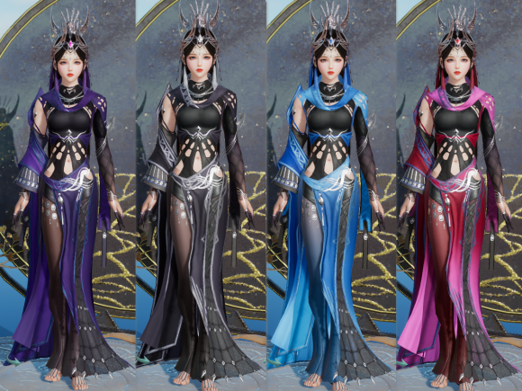 剑网3五毒成女全偏色校服一览,苗疆少女性感多姿