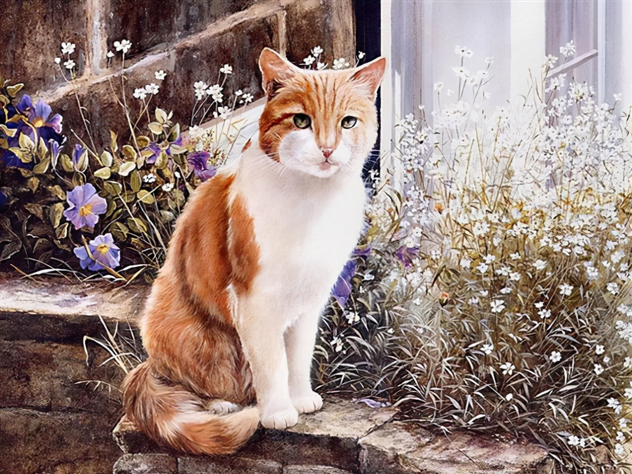 艺术家 lucie bilodeau 画笔下的猫咪系列油画精致的实在太可爱了