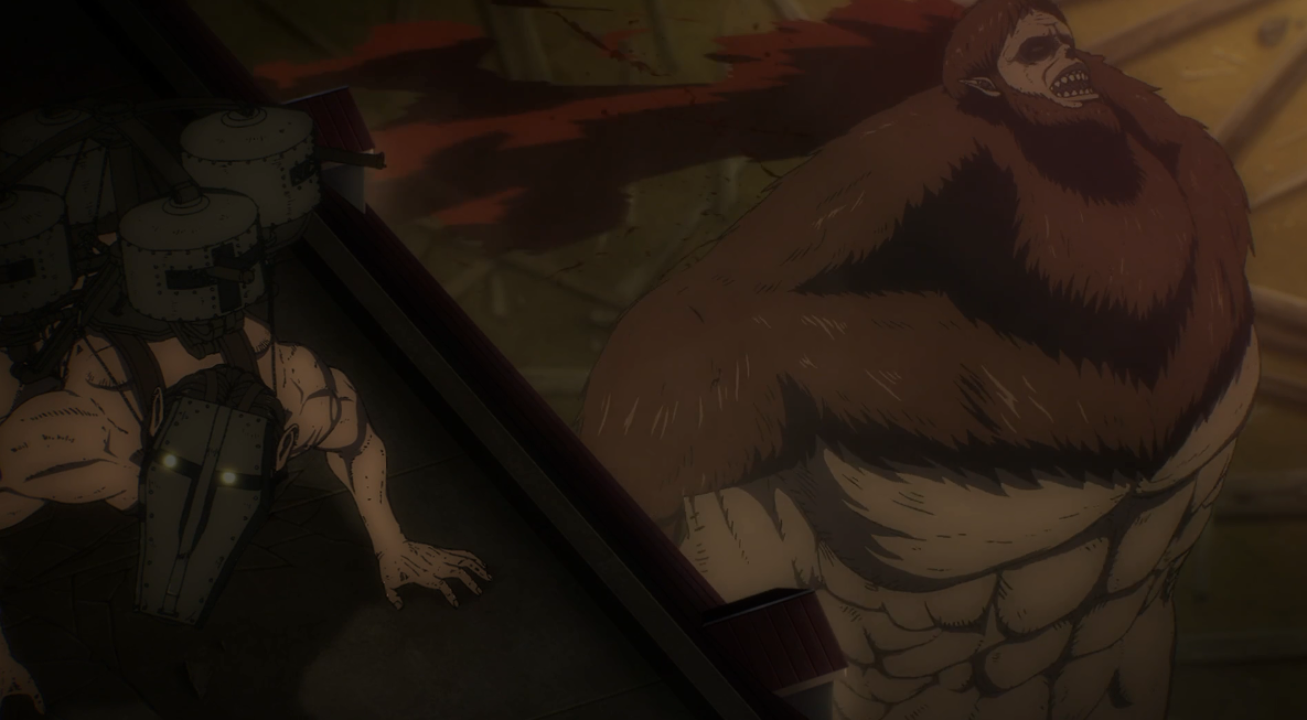 兽巨吉克向利威尔宣战,兵长砍猴再现,刚燃起来战斗就结束了!