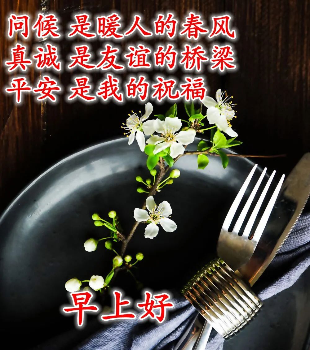 亲们早上好最新壁纸祝福图片句子祝你早安心情妙