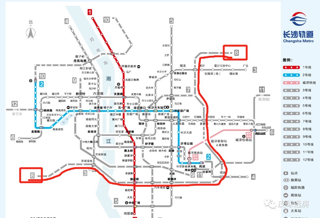 长沙地铁线路图8号线图片