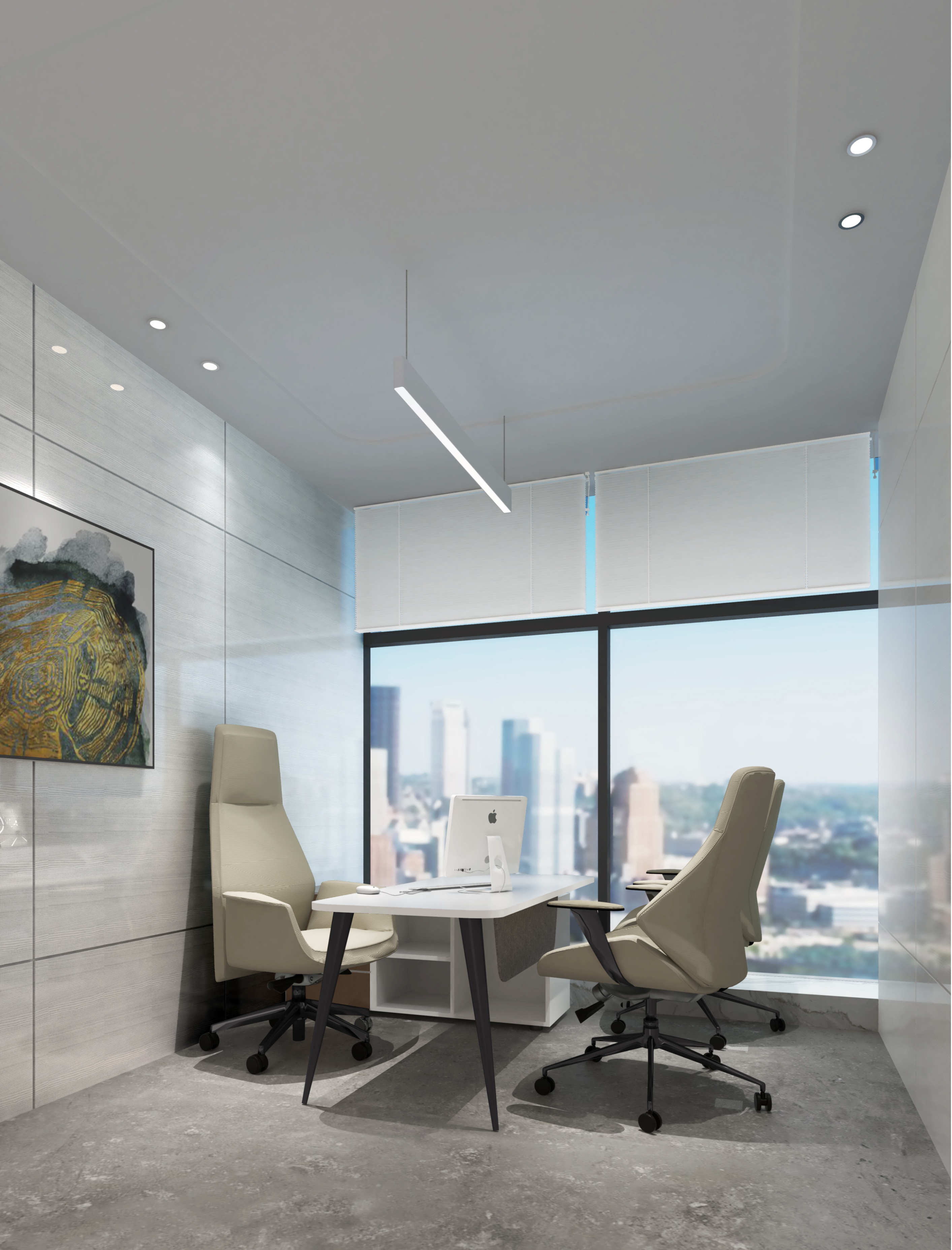 华可可办公设计|500平方米办公室设计装修