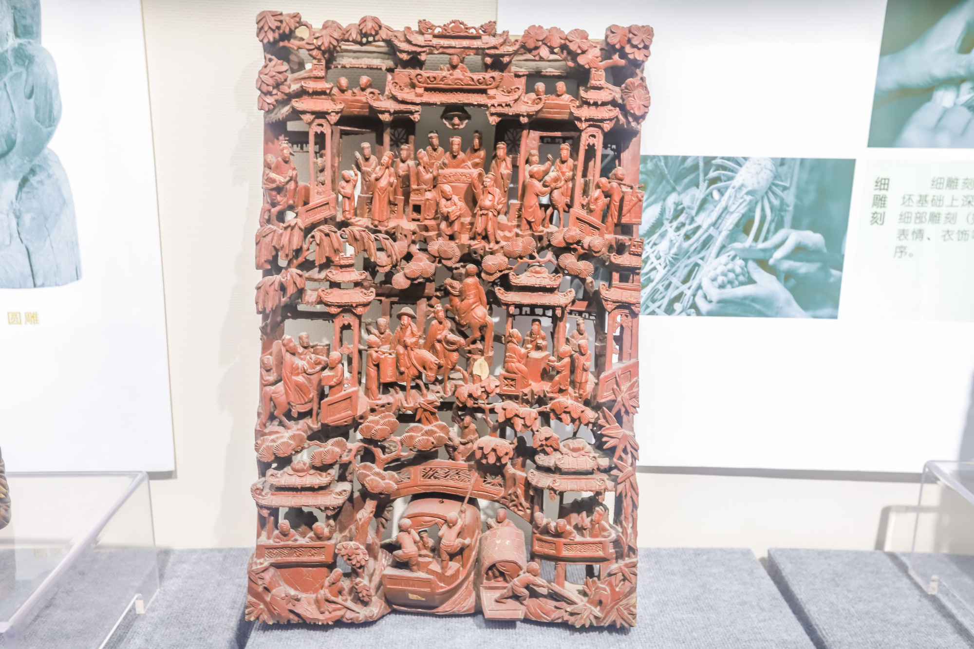 潮州博物馆的镇馆之宝,府楼猴木雕,潮汕独特的文化景观