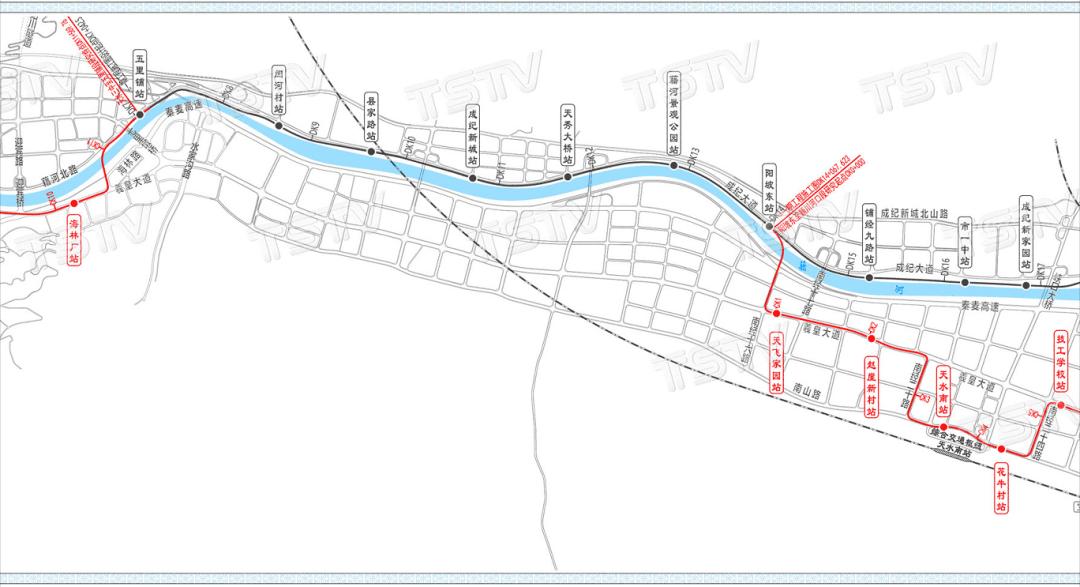 天水有轨电车线路图图片