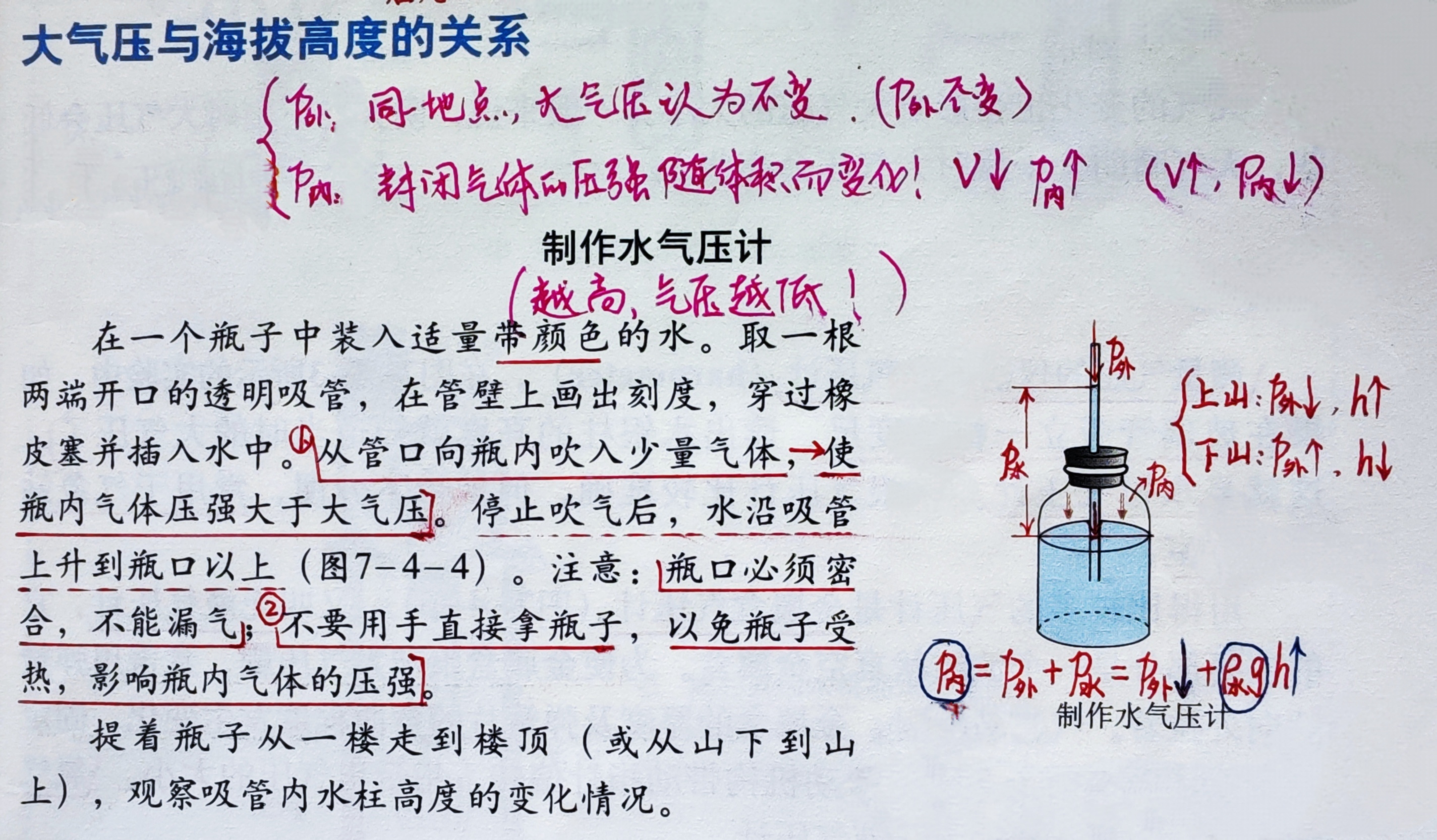 气压计的制作图片