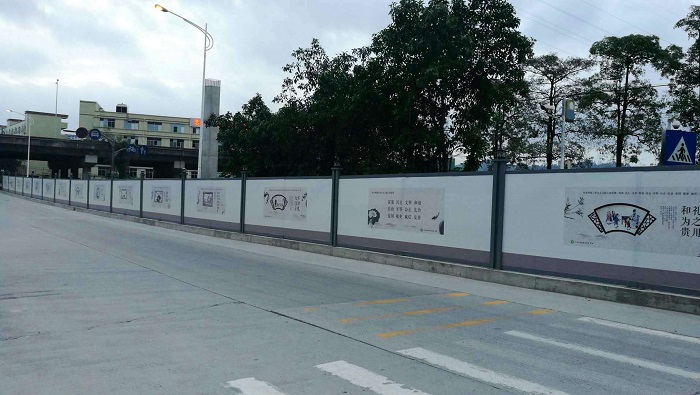 工程建筑现场的施工围挡设计元素符合的重要性