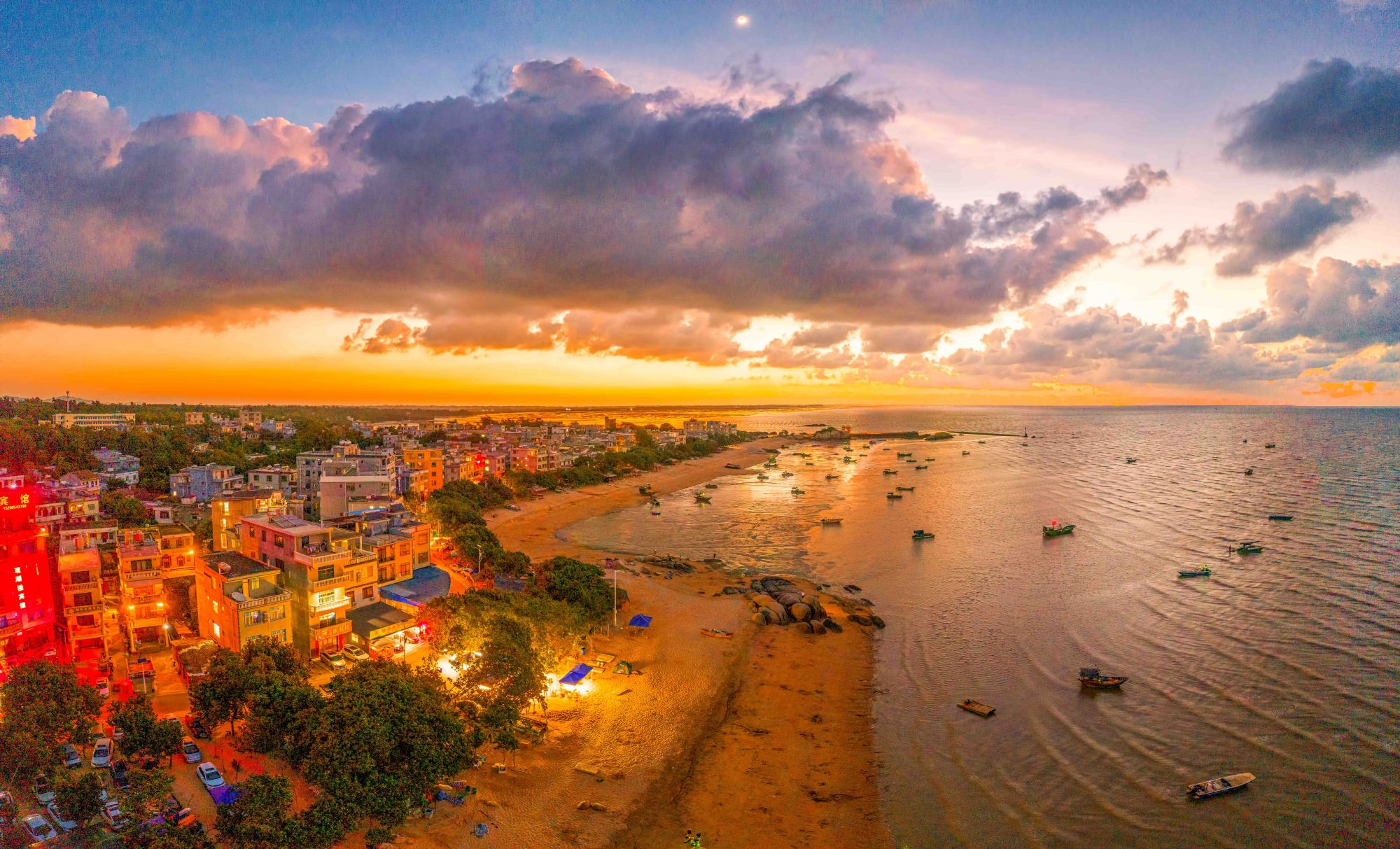 钦州三娘湾,中华白海豚之乡,绝佳的海上日出观赏地