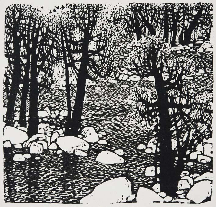 张白波木刻版画作品欣赏