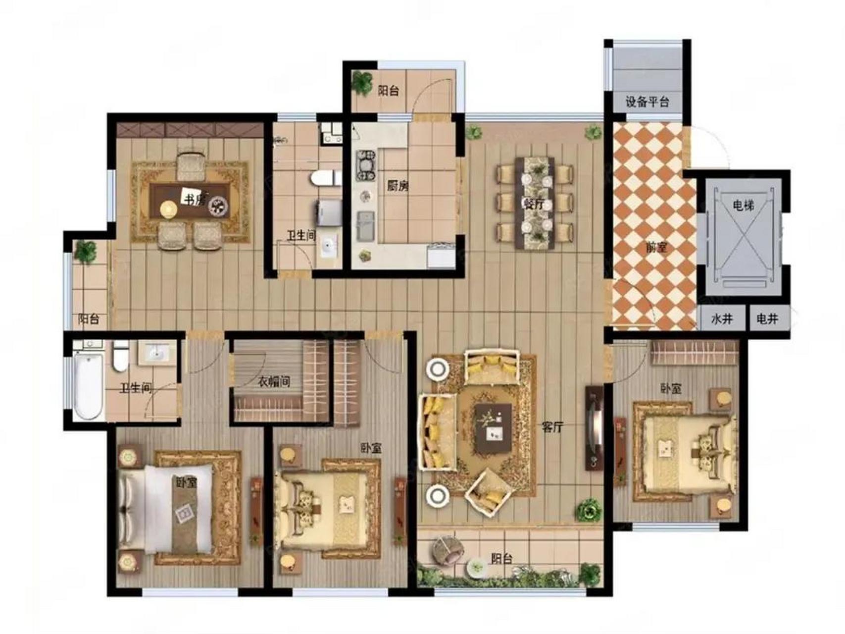 168平的户型能做到这个程度,能打多少分呢?