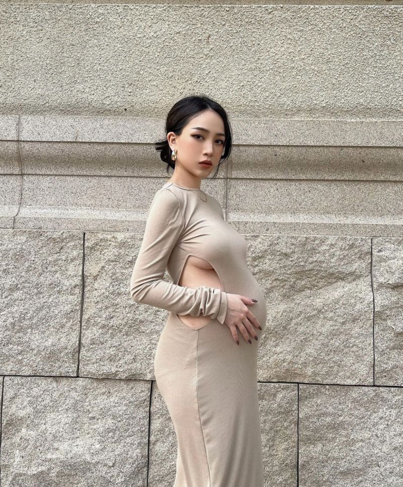 大妹minh plastic:时尚孕妇不怕露肚皮