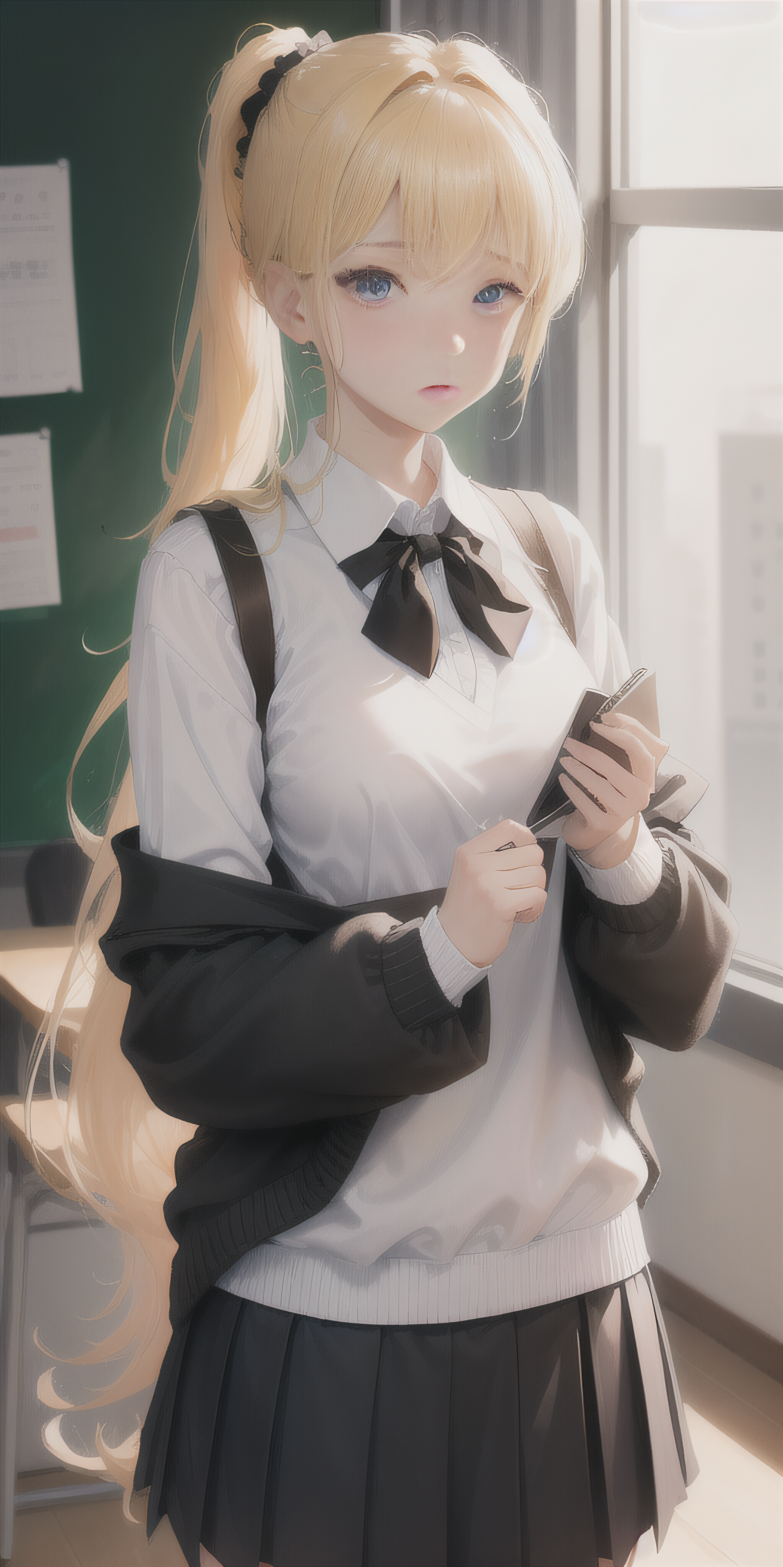 ai绘画:校园中的漂亮女孩,让人心生敬仰和喜爱.高清画质