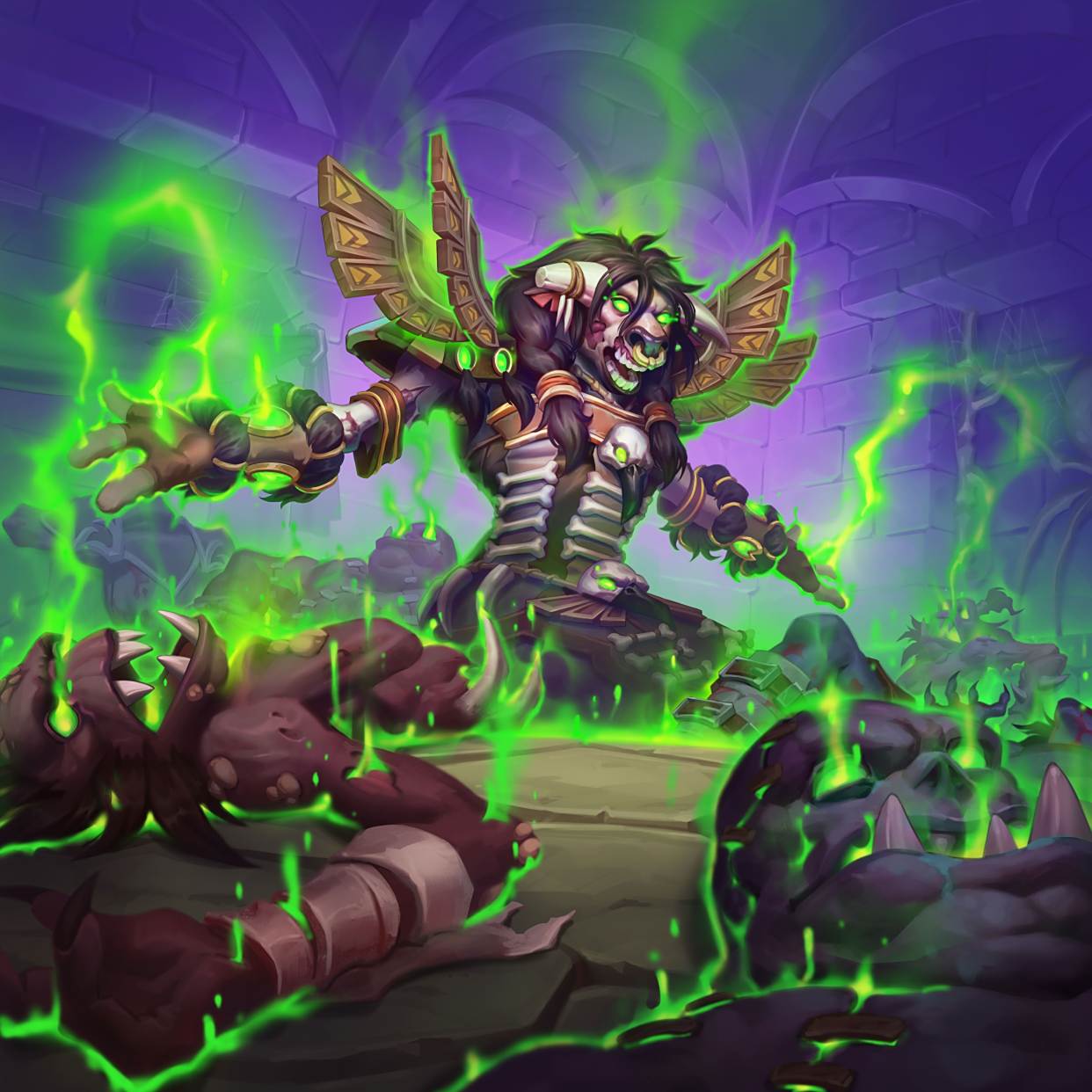 炉石传说:最新迷你包重返纳克萨玛斯原画与卡牌趣闻