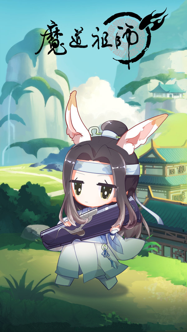 魔道祖师:官方发布q版兔子款魏无羡和蓝忘机,羡羡肩扛随便剑