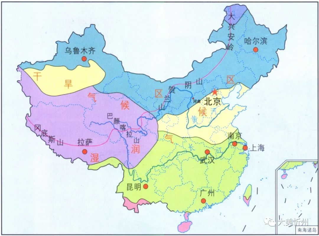 中国气候带的划分图片