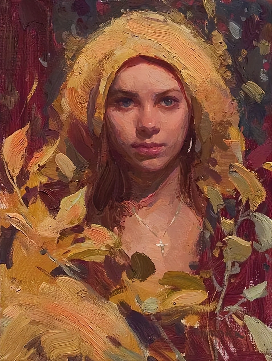 狂放的笔触和色彩柔美的肖像油画︱美国画家scottburdick作品